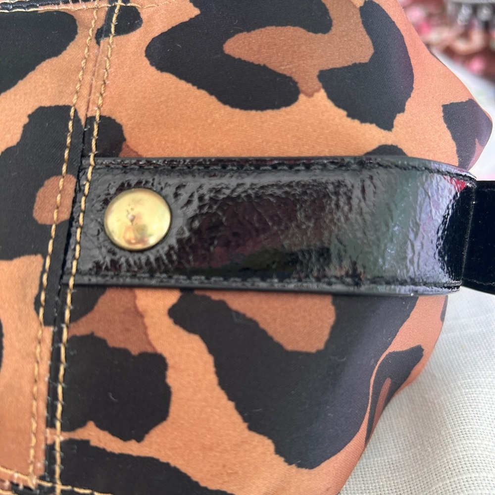 RARE FIND - Coach Madison Ocelot Leopard-Print Shoulder Bag in Brown and Black - Picture 7 of 16